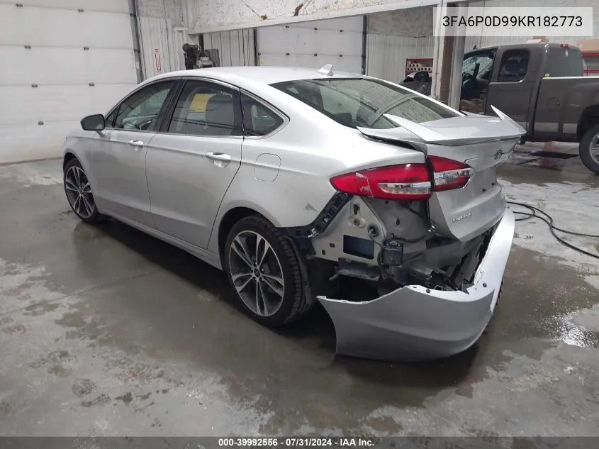 2019 Ford Fusion Titanium VIN: 3FA6P0D99KR182773 Lot: 39992556