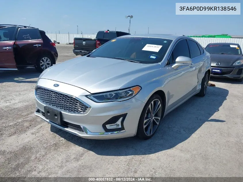 3FA6P0D99KR138546 2019 Ford Fusion Titanium