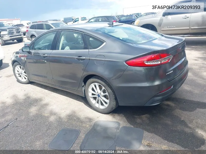 3FA6P0H73KR209393 2019 Ford Fusion Se