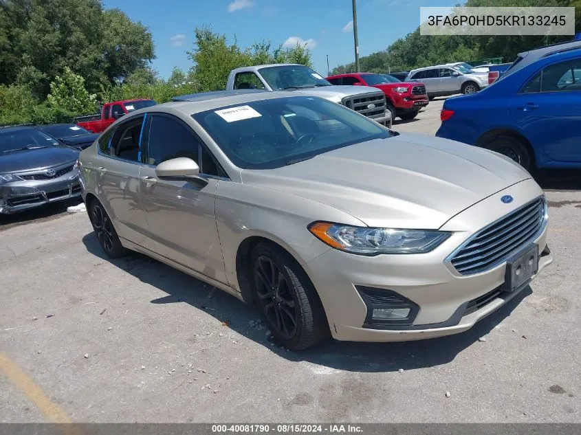 3FA6P0HD5KR133245 2019 Ford Fusion Se