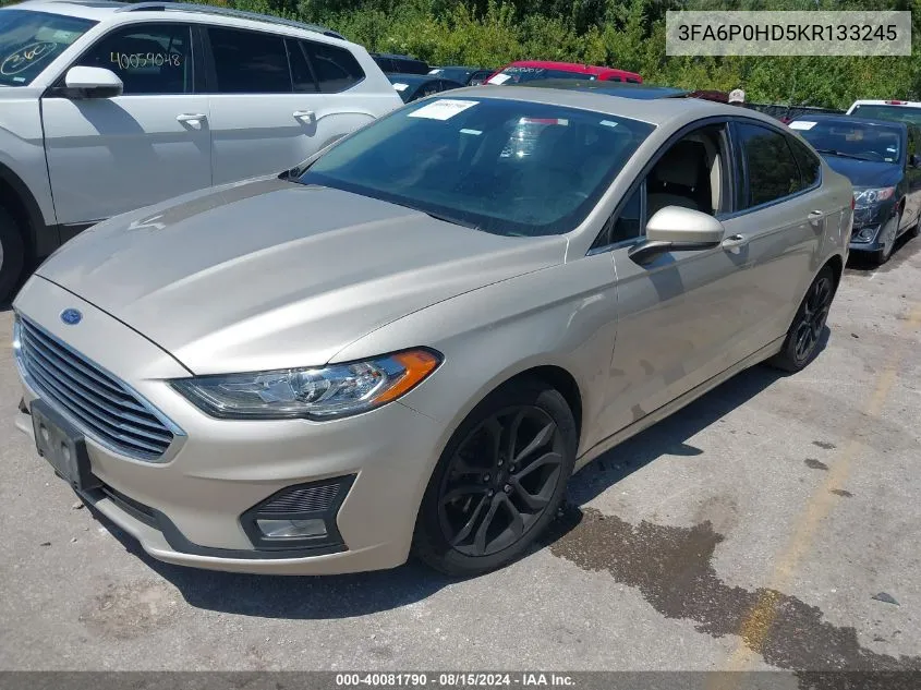 3FA6P0HD5KR133245 2019 Ford Fusion Se