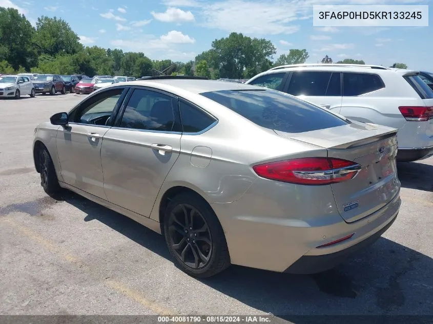 3FA6P0HD5KR133245 2019 Ford Fusion Se