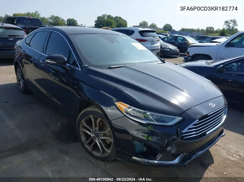 3FA6P0CD3KR182774 2019 Ford Fusion Sel