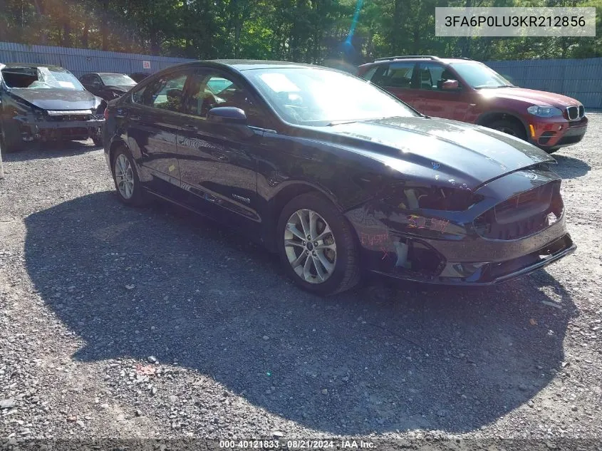 3FA6P0LU3KR212856 2019 Ford Fusion Hybrid Se