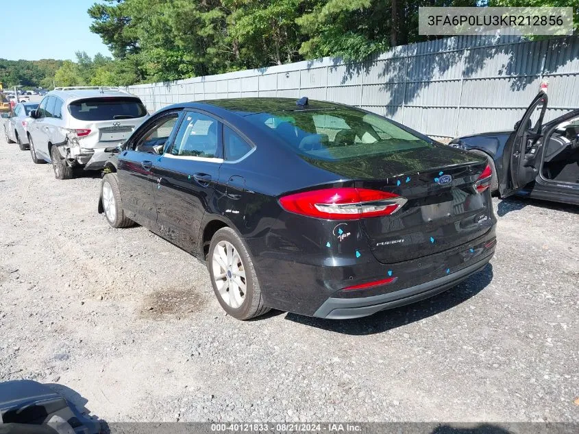 3FA6P0LU3KR212856 2019 Ford Fusion Hybrid Se