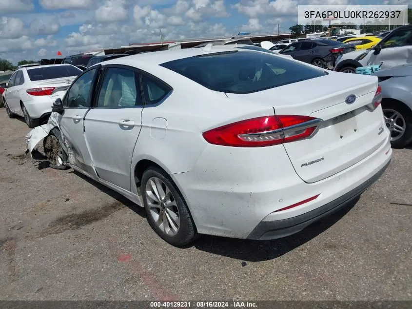 3FA6P0LU0KR262937 2019 Ford Fusion Hybrid Se