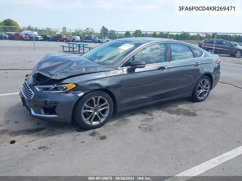 3FA6P0CD4KR269471 2019 Ford Fusion Sel