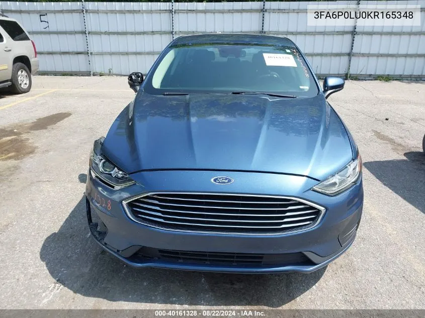 3FA6P0LU0KR165348 2019 Ford Fusion Hybrid Se