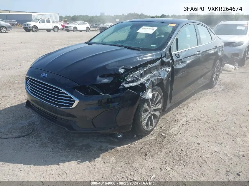 3FA6P0T9XKR264674 2019 Ford Fusion Se