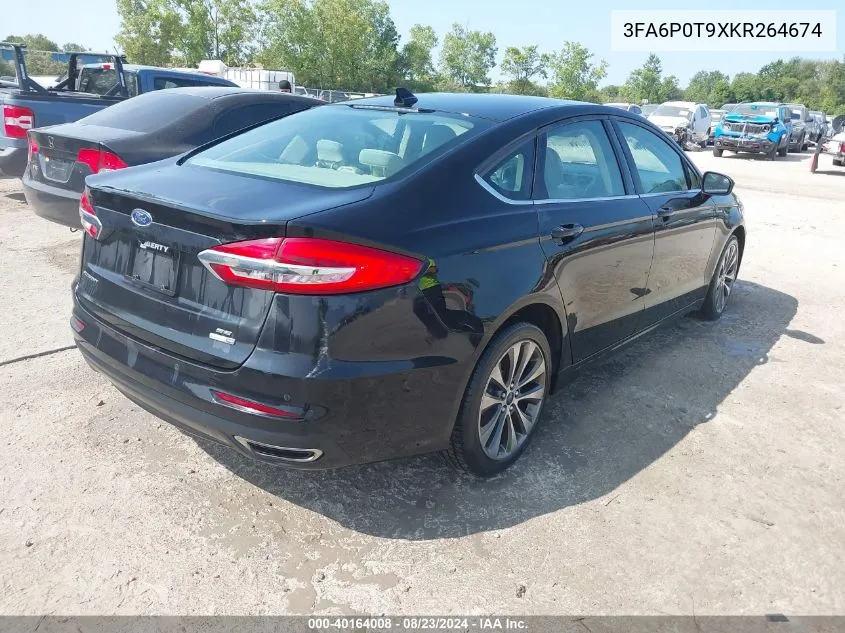 3FA6P0T9XKR264674 2019 Ford Fusion Se