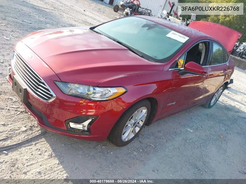 3FA6P0LUXKR226768 2019 Ford Fusion Hybrid Se