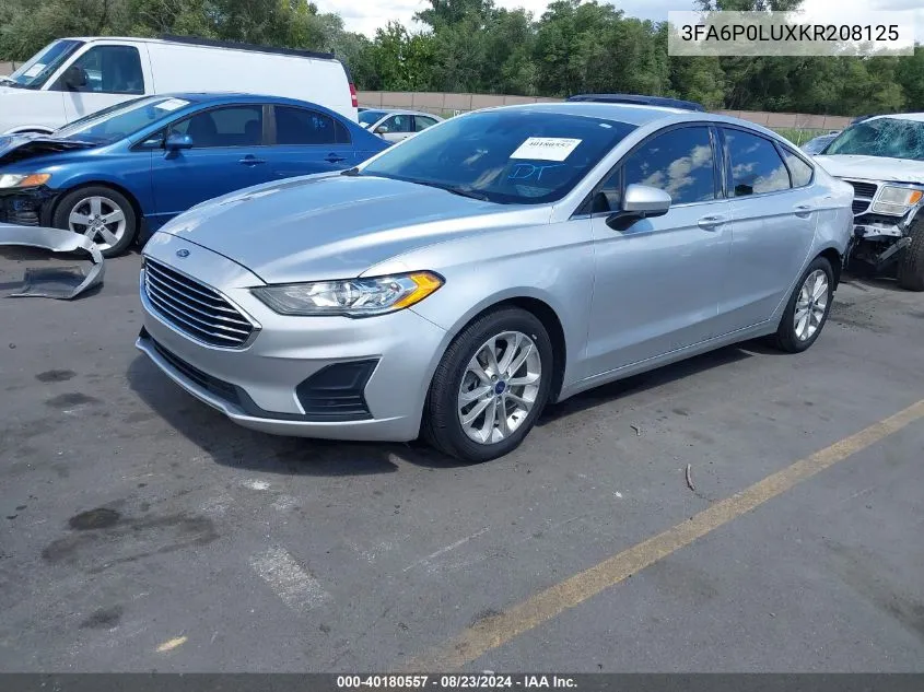 3FA6P0LUXKR208125 2019 Ford Fusion Hybrid Se