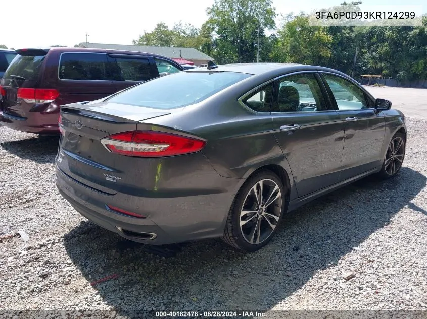 3FA6P0D93KR124299 2019 Ford Fusion Titanium