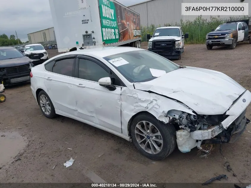 3FA6P0H77KR210000 2019 Ford Fusion Se