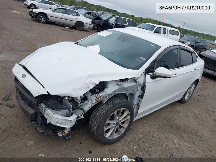 3FA6P0H77KR210000 2019 Ford Fusion Se