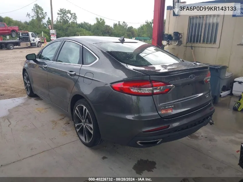 3FA6P0D99KR143133 2019 Ford Fusion Titanium