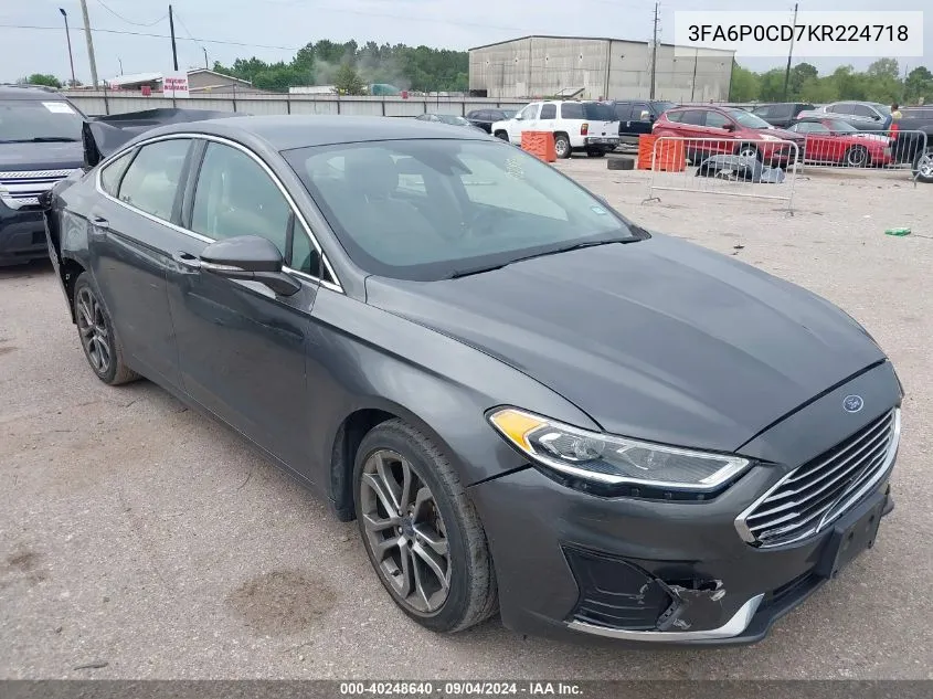 3FA6P0CD7KR224718 2019 Ford Fusion Sel