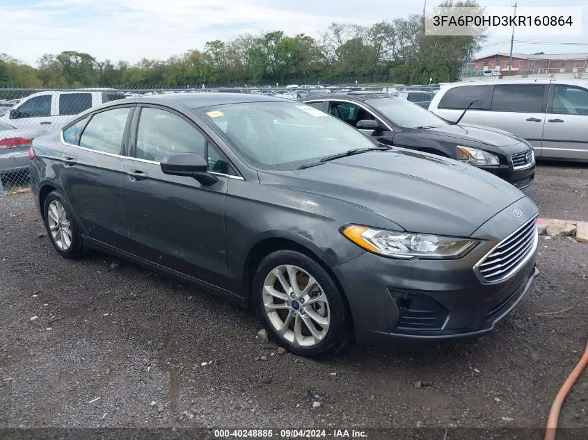 3FA6P0HD3KR160864 2019 Ford Fusion Se