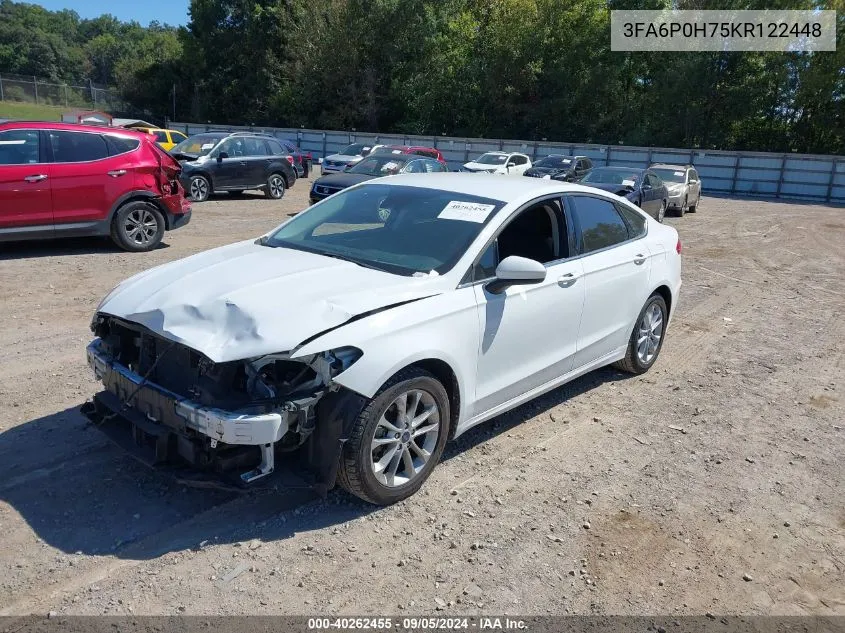 3FA6P0H75KR122448 2019 Ford Fusion Se