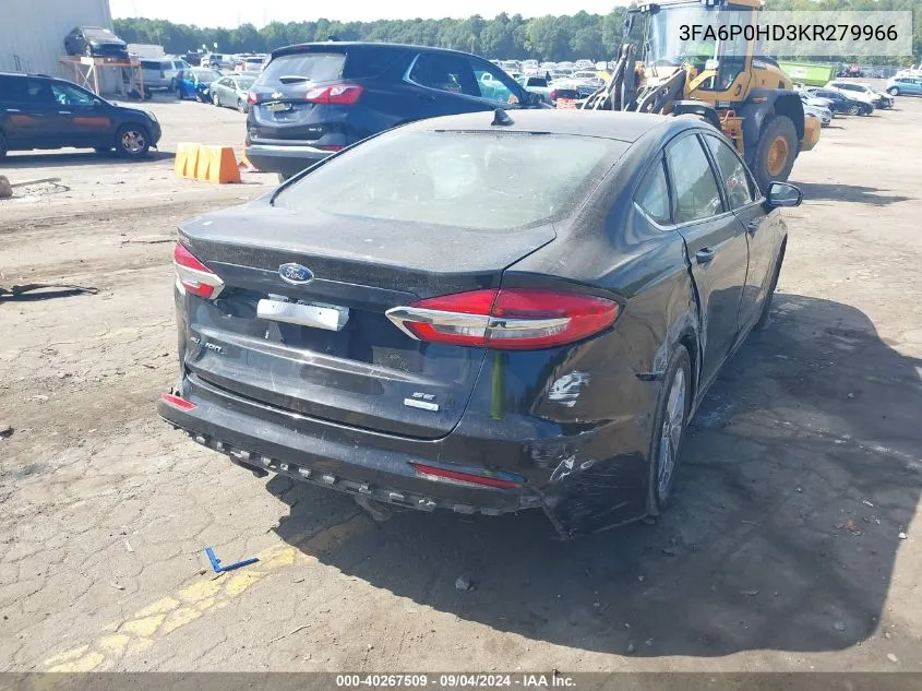 3FA6P0HD3KR279966 2019 Ford Fusion Se