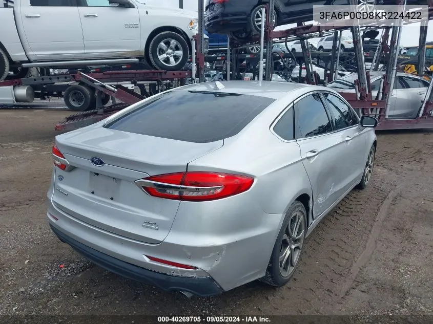 3FA6P0CD8KR224422 2019 Ford Fusion Sel