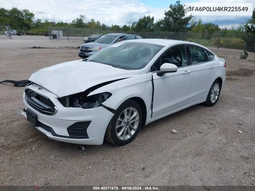 2019 Ford Fusion Hybrid Se VIN: 3FA6P0LU4KR225549 Lot: 40271676