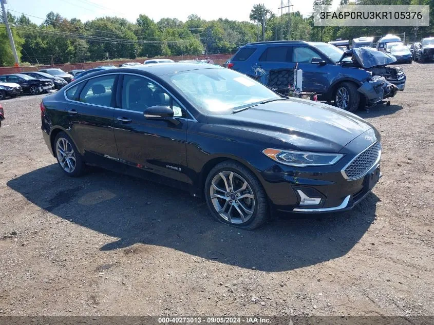 3FA6P0RU3KR105376 2019 Ford Fusion Hybrid Titanium