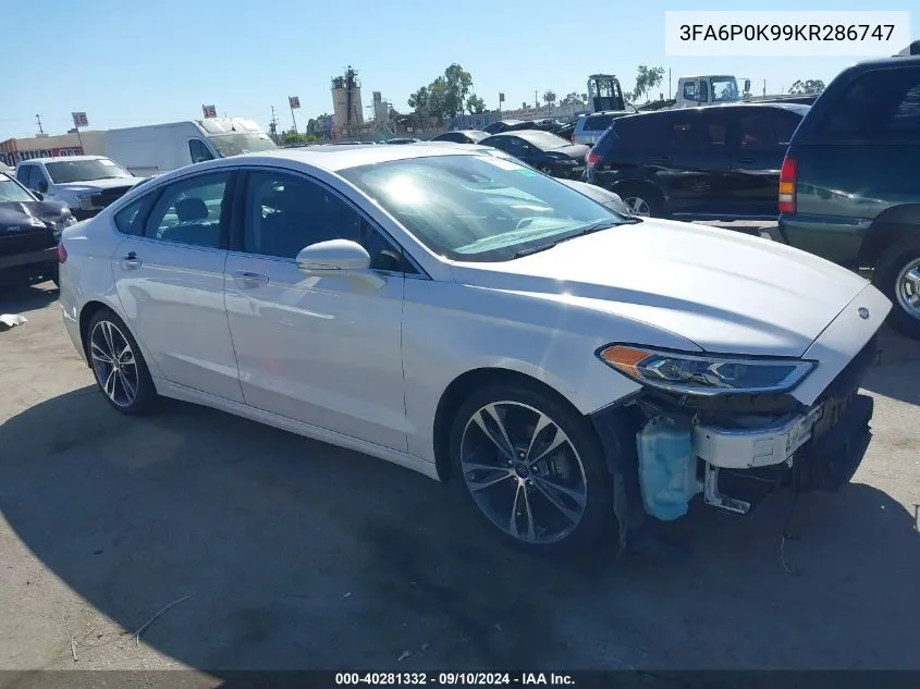 3FA6P0K99KR286747 2019 Ford Fusion Titanium