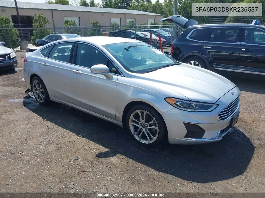 3FA6P0CD8KR236537 2019 Ford Fusion Sel