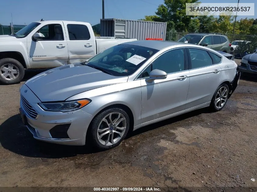 3FA6P0CD8KR236537 2019 Ford Fusion Sel