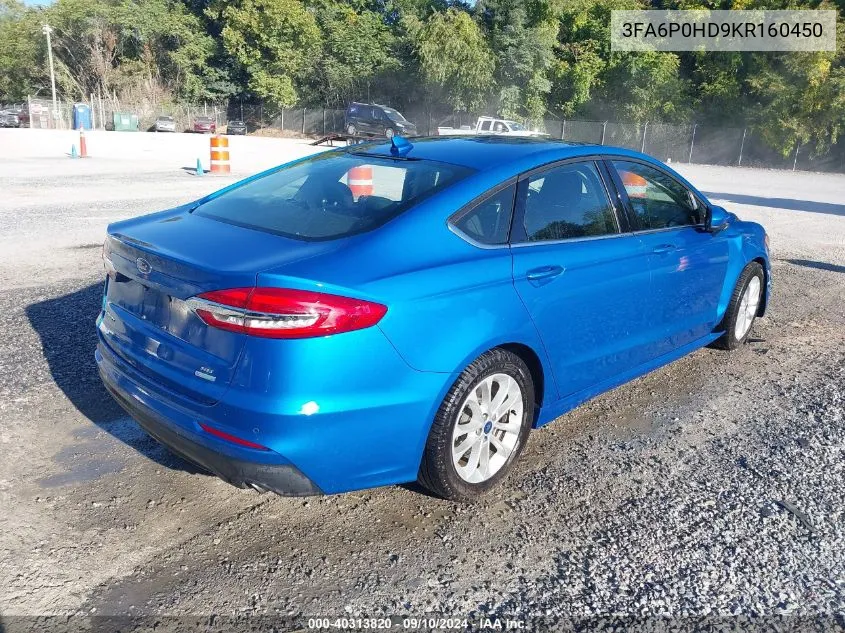 3FA6P0HD9KR160450 2019 Ford Fusion Se