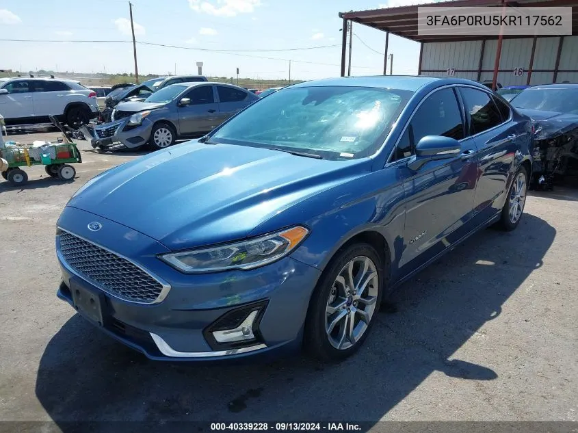 3FA6P0RU5KR117562 2019 Ford Fusion Titanium