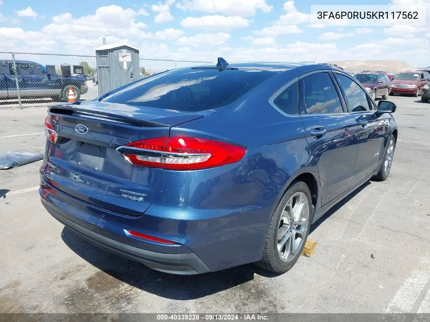 3FA6P0RU5KR117562 2019 Ford Fusion Titanium