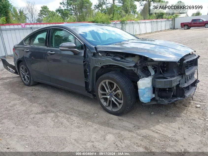 3FA6P0CD8KR269599 2019 Ford Fusion Sel