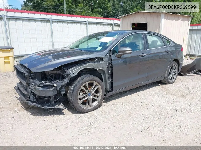 3FA6P0CD8KR269599 2019 Ford Fusion Sel