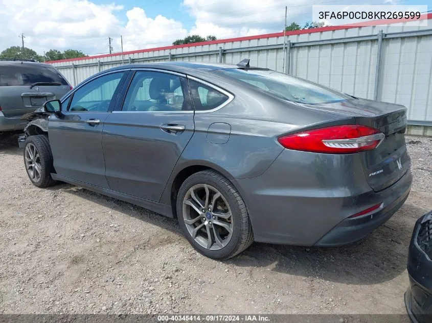 3FA6P0CD8KR269599 2019 Ford Fusion Sel