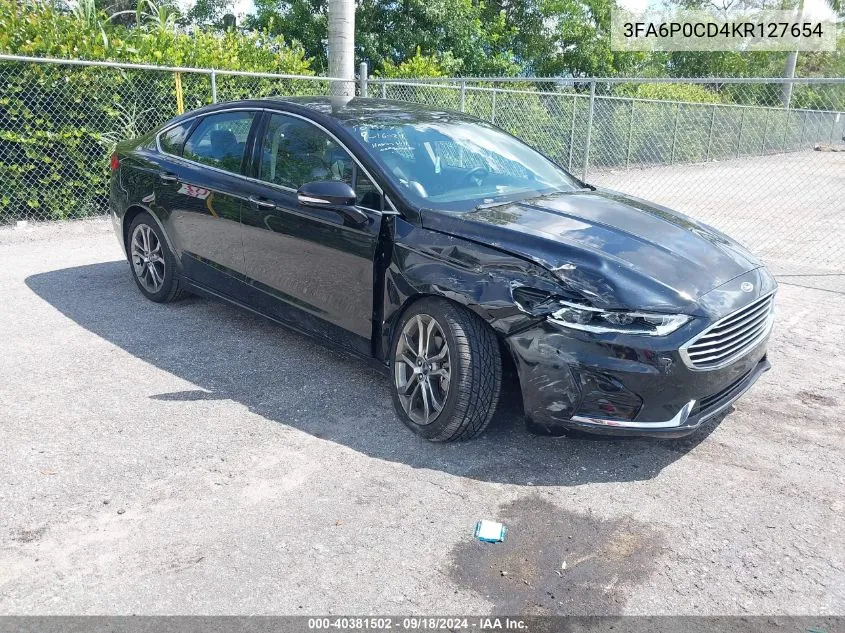 3FA6P0CD4KR127654 2019 Ford Fusion Sel