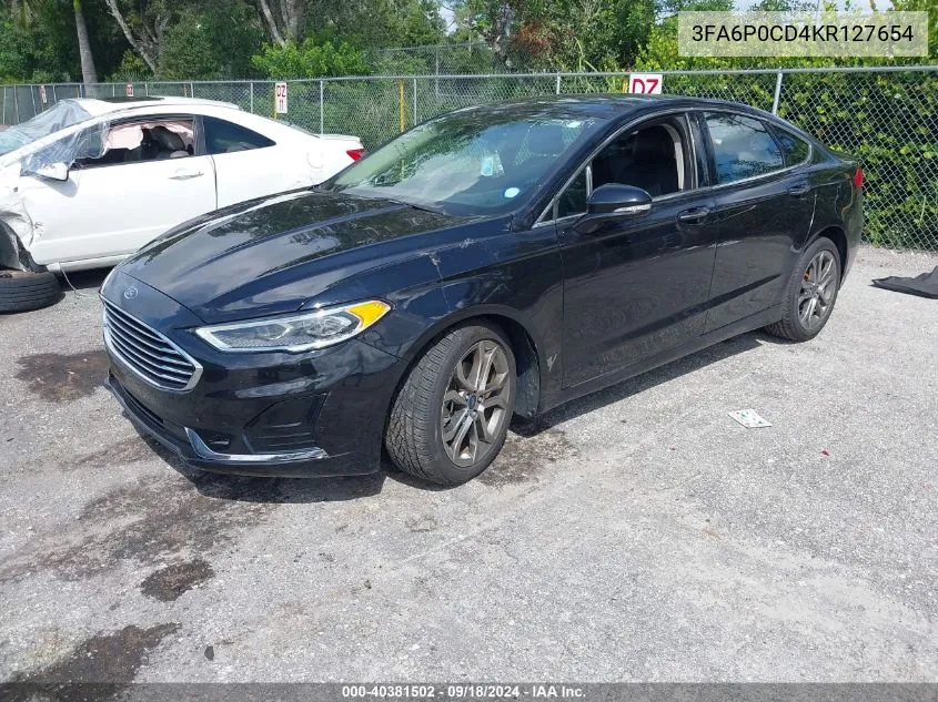 3FA6P0CD4KR127654 2019 Ford Fusion Sel