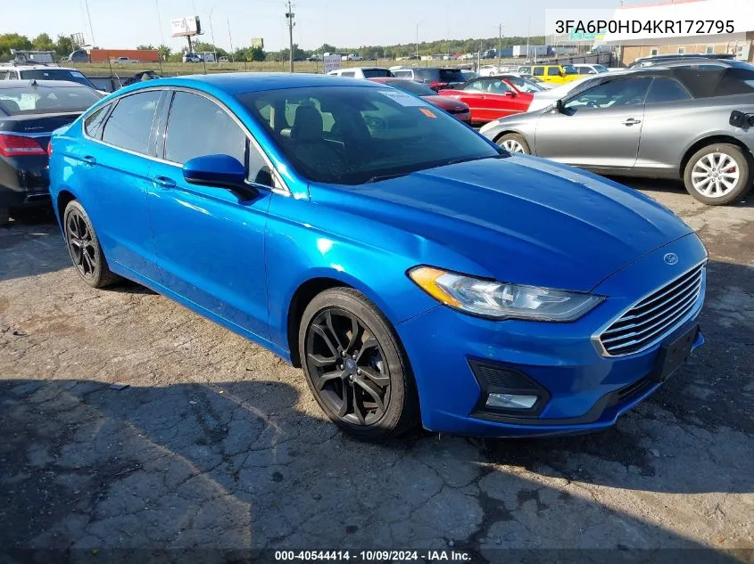 3FA6P0HD4KR172795 2019 Ford Fusion Se