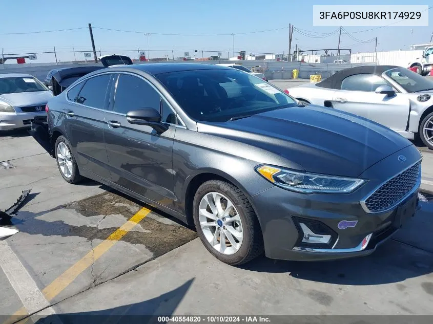 2019 Ford Fusion Energi Titanium VIN: 3FA6P0SU8KR174929 Lot: 40554820