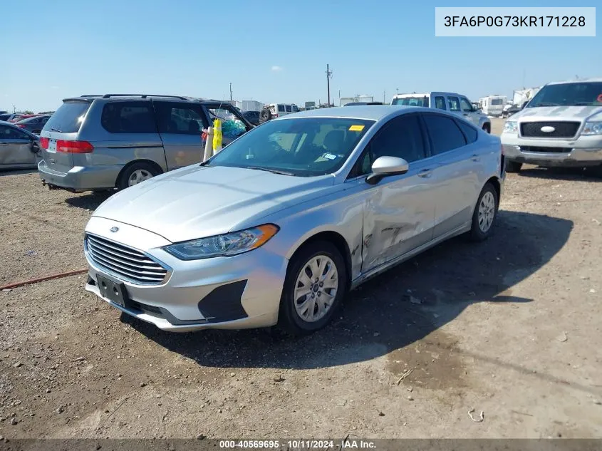 3FA6P0G73KR171228 2019 Ford Fusion S