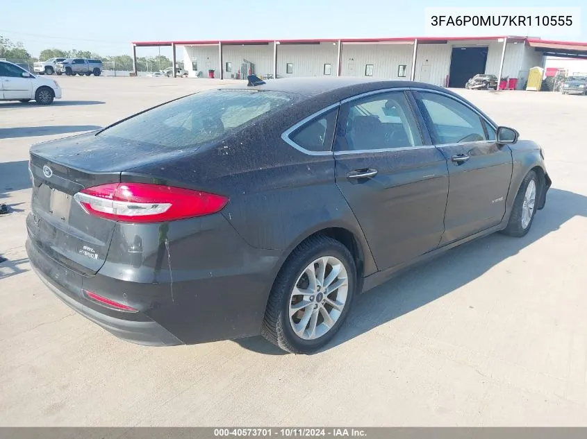 3FA6P0MU7KR110555 2019 Ford Fusion Sel