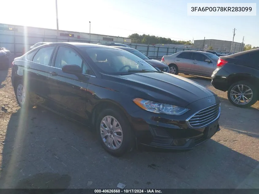 3FA6P0G78KR283099 2019 Ford Fusion S