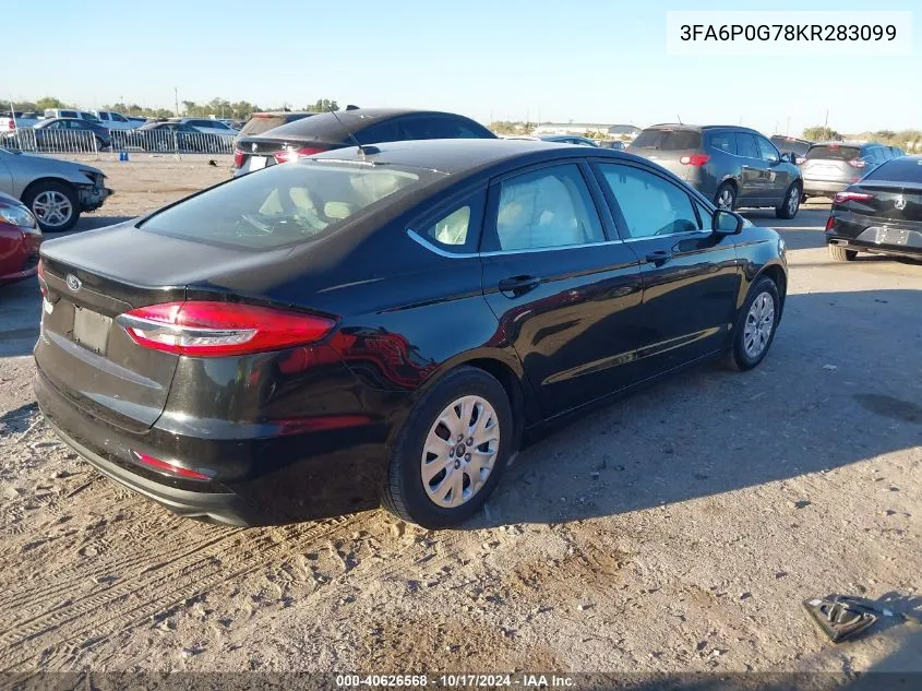 3FA6P0G78KR283099 2019 Ford Fusion S