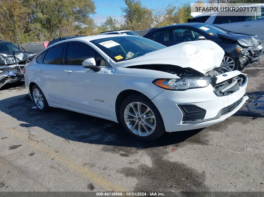 2019 Ford Fusion Hybrid Se VIN: 3FA6P0LU5KR207173 Lot: 40738906