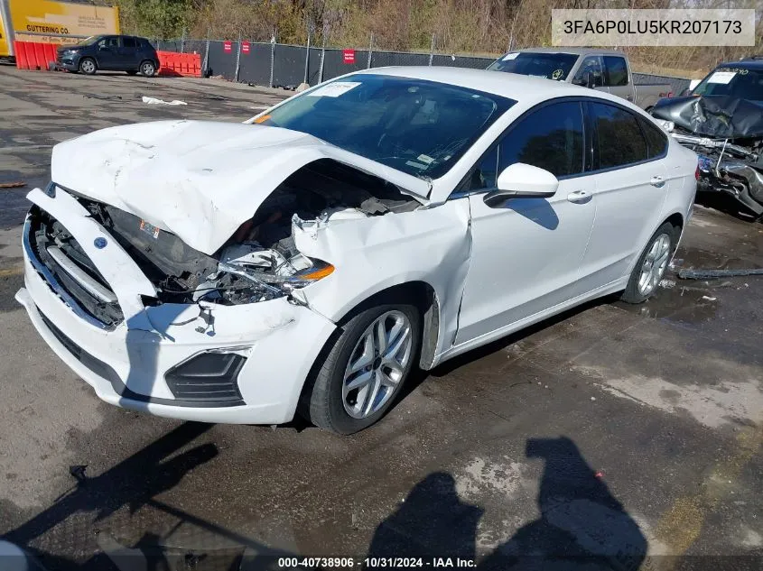 2019 Ford Fusion Hybrid Se VIN: 3FA6P0LU5KR207173 Lot: 40738906