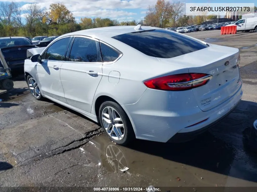 2019 Ford Fusion Hybrid Se VIN: 3FA6P0LU5KR207173 Lot: 40738906