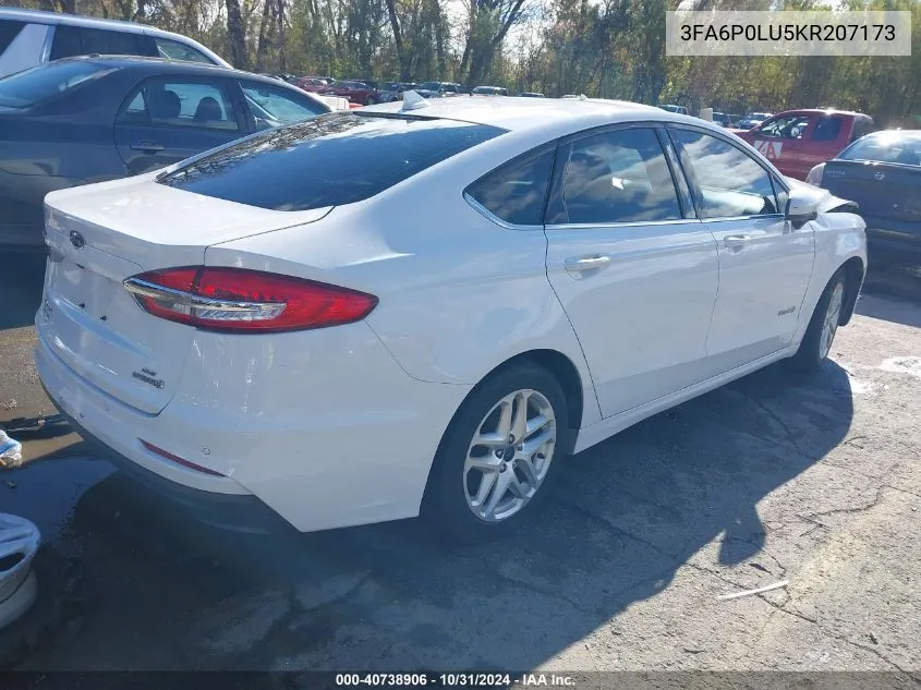 2019 Ford Fusion Hybrid Se VIN: 3FA6P0LU5KR207173 Lot: 40738906