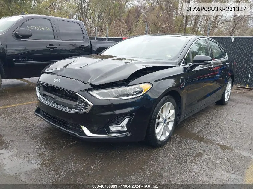 2019 Ford Fusion Energi Titanium VIN: 3FA6P0SU3KR231327 Lot: 40768909