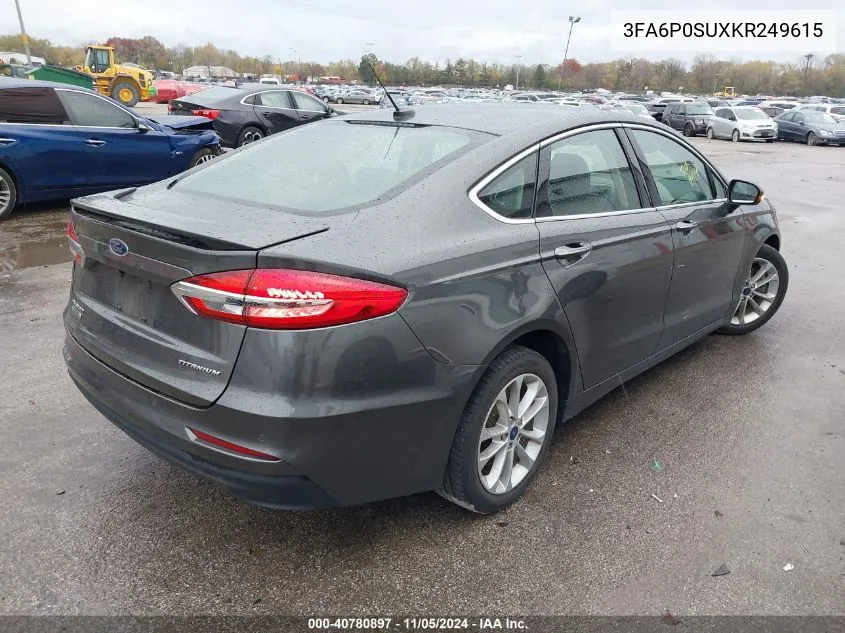 3FA6P0SUXKR249615 2019 Ford Fusion Energi Titanium